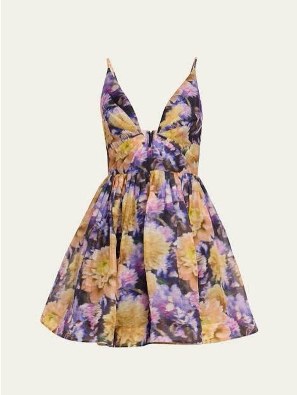 zimmermann luna Floral V-Neck Dress